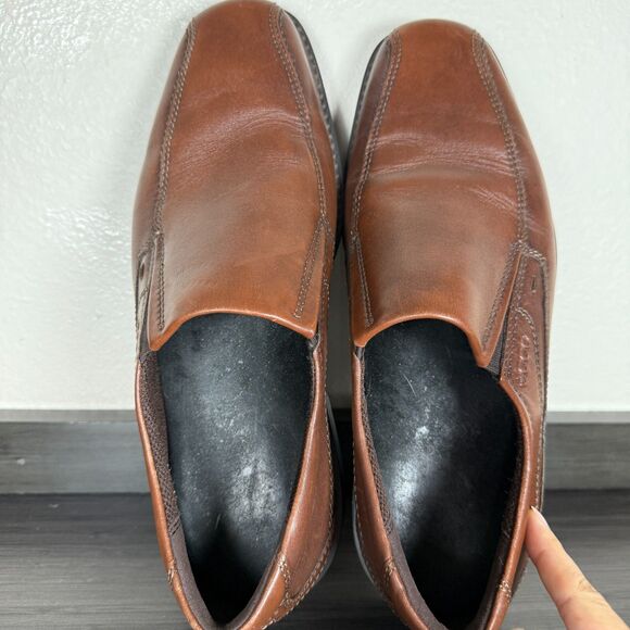 Ecco Mens Loafer Dress Shoes Helsinki US 9 9.5 EU 42 Brown Leather No Inserts main image 4